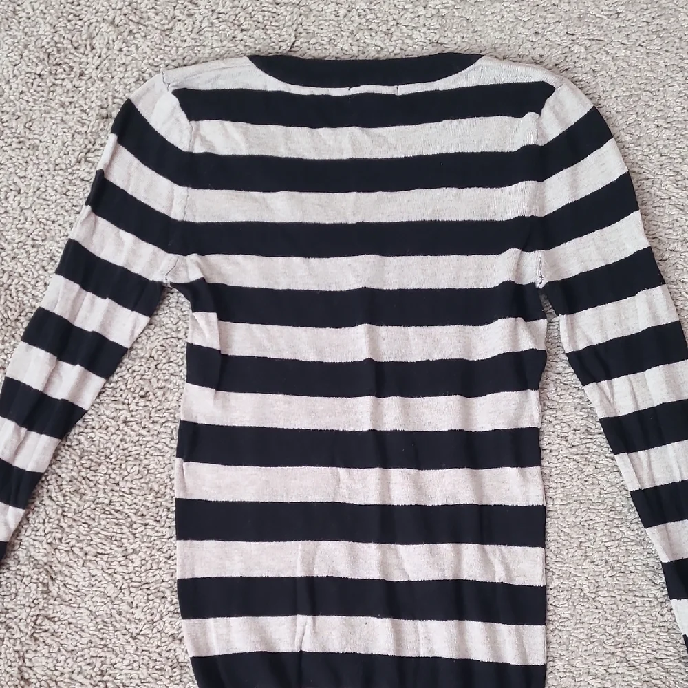 Ambiance Striped V-Neck Sweater